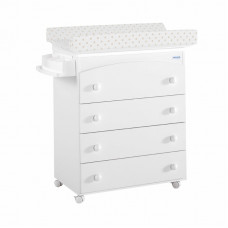 Bañera con cambiador lunares beige Micuna B-970